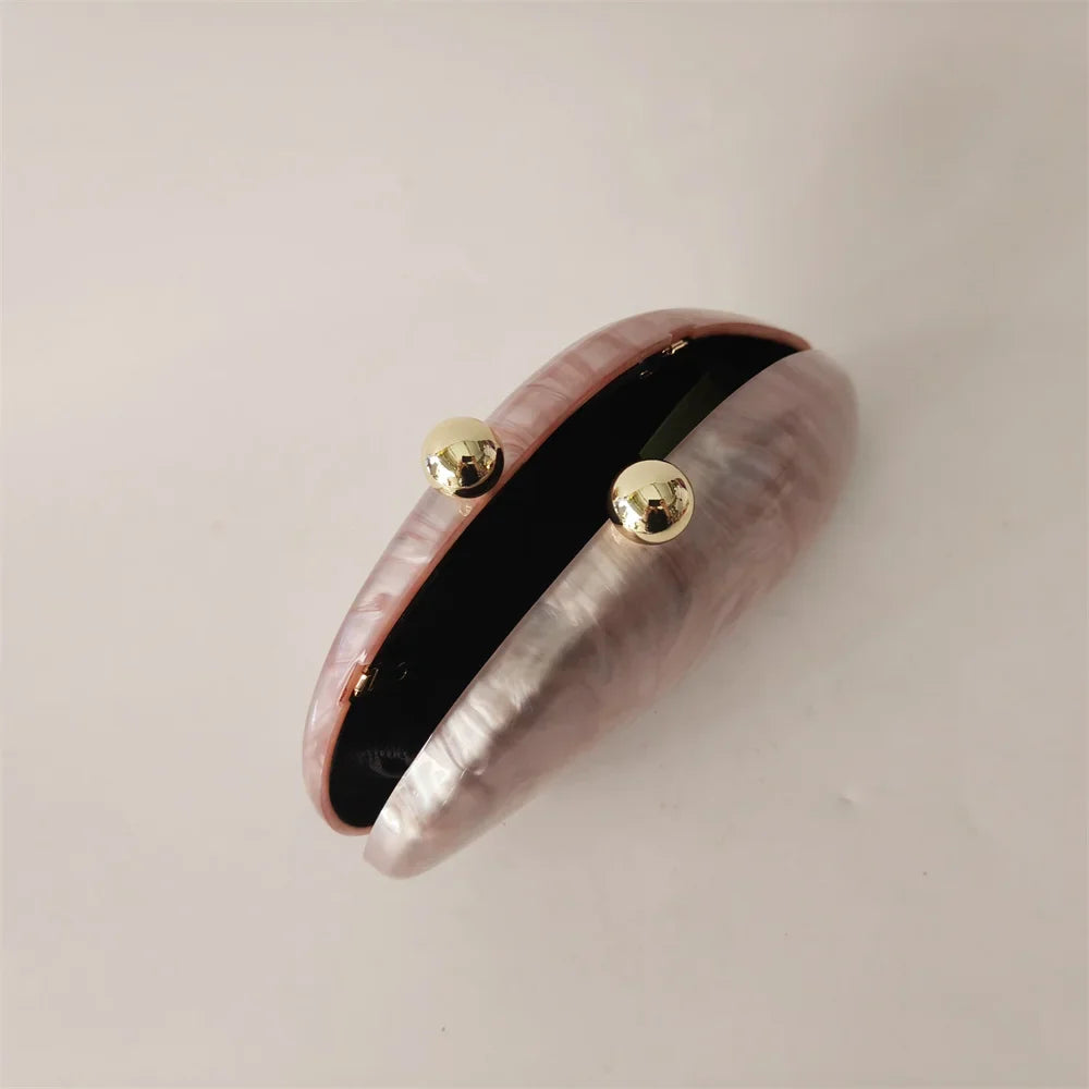 Mini Blue Light Pink Acrylic Box Evening Clutch Bag