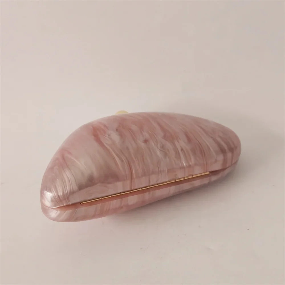 Mini Blue Light Pink Acrylic Box Evening Clutch Bag