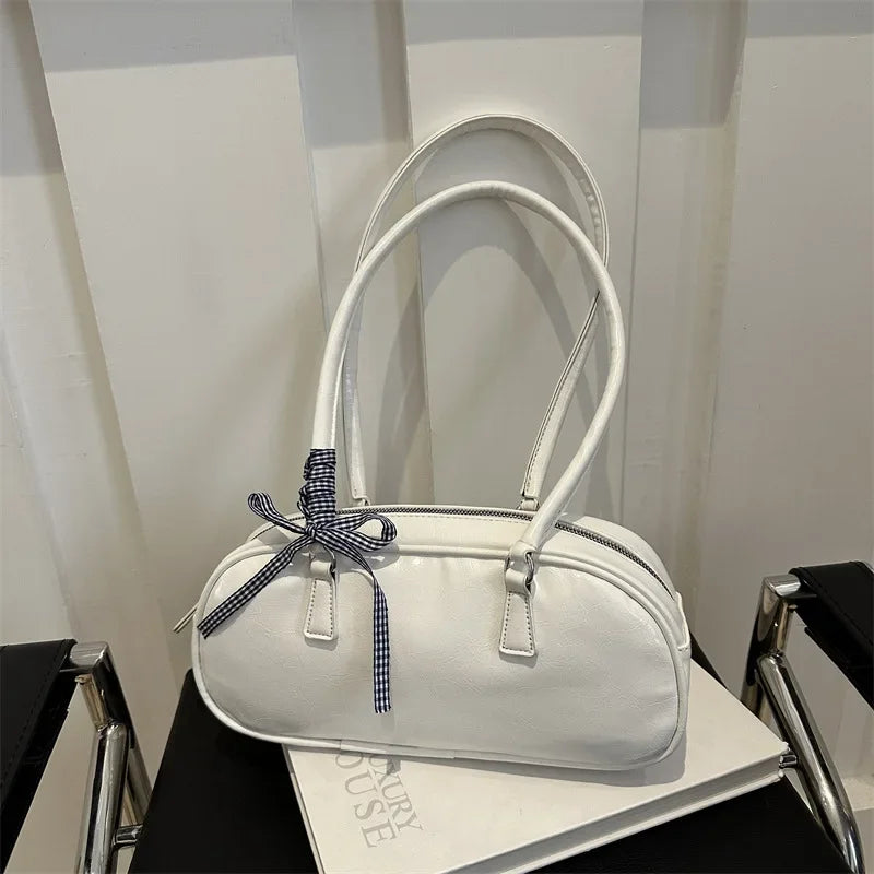 Silver Pillow Crossbody Shoulder Bag