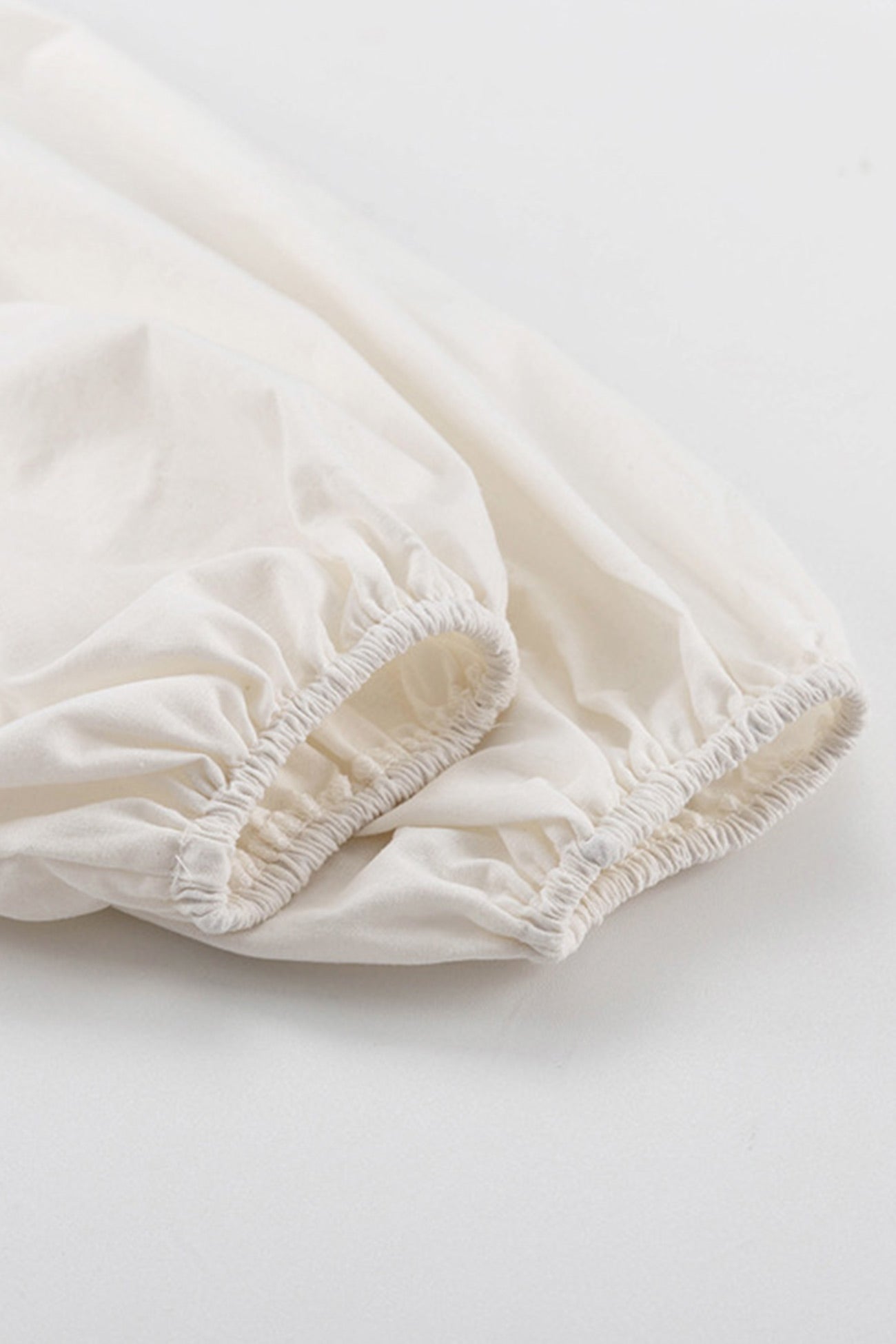 Long Puff Sleeve Ruched Crop Top Skirt Suits