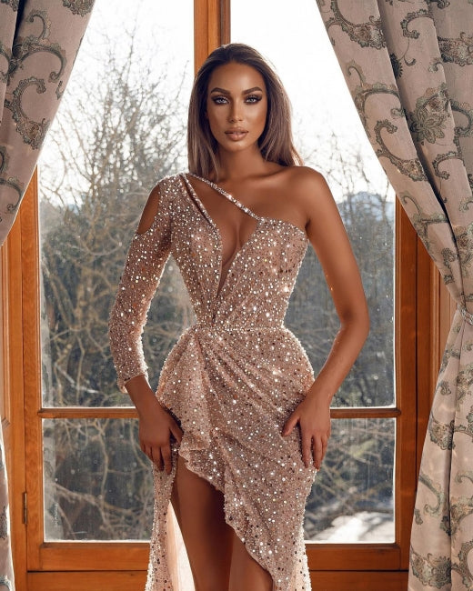 Long glitter Prom Evening Dresses | Evening wear party dresses