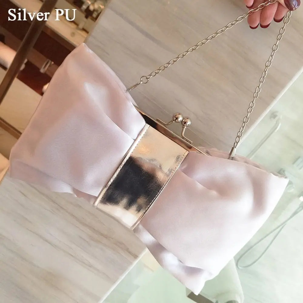 Luxury Rhinestone Bow Evening Clutch Bag