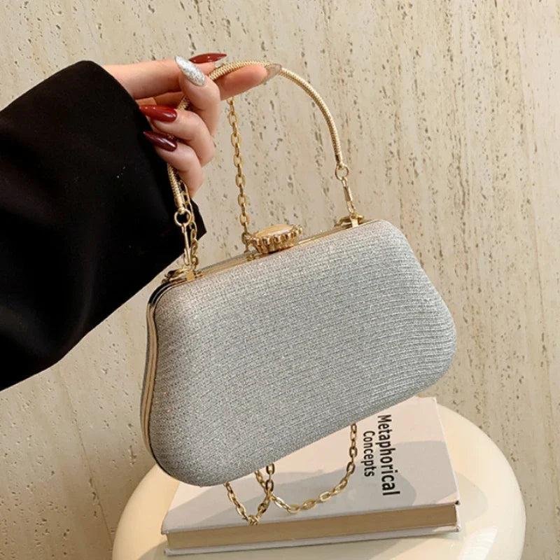 Luxury High Design Evening Glitter Wedding Clutch Handbag