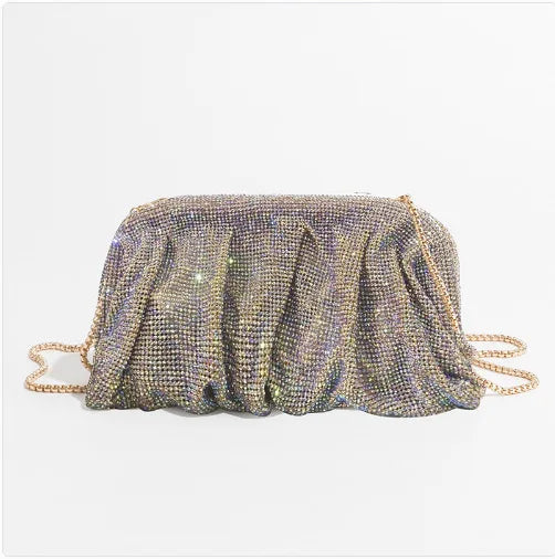 Shiny Rhinestone Wedding Clutch Wristlet