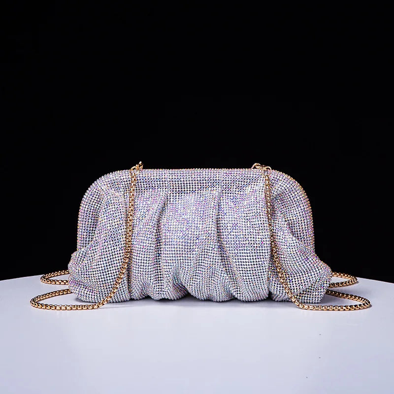 Shiny Rhinestone Wedding Clutch Wristlet