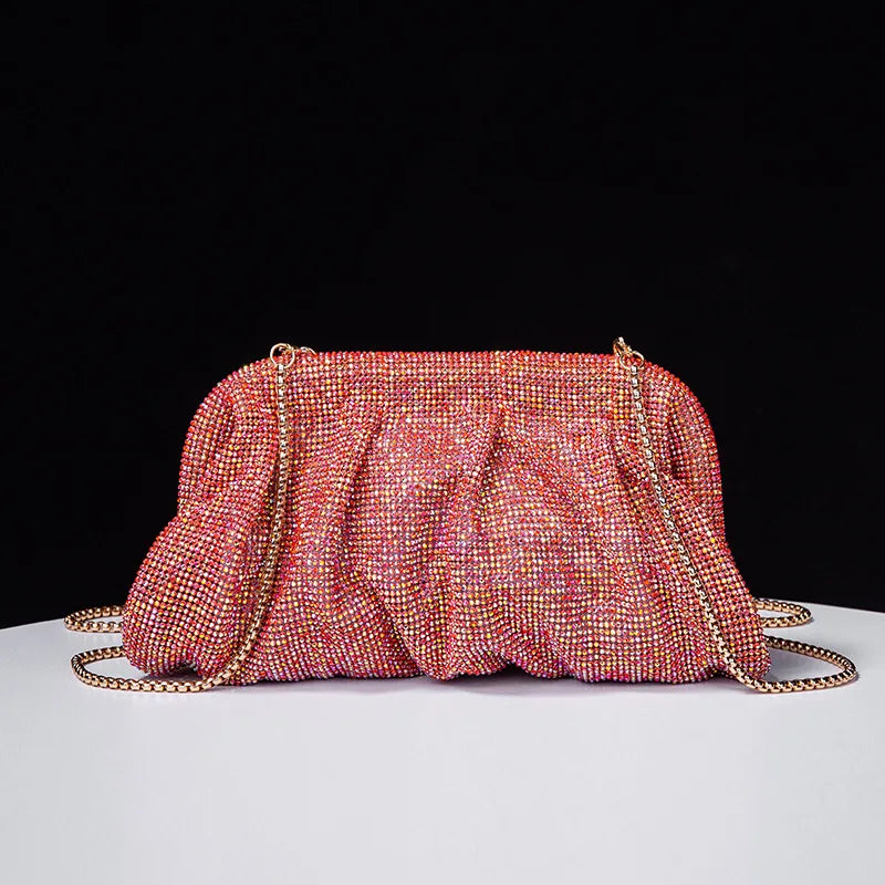 Shiny Rhinestone Wedding Clutch Wristlet