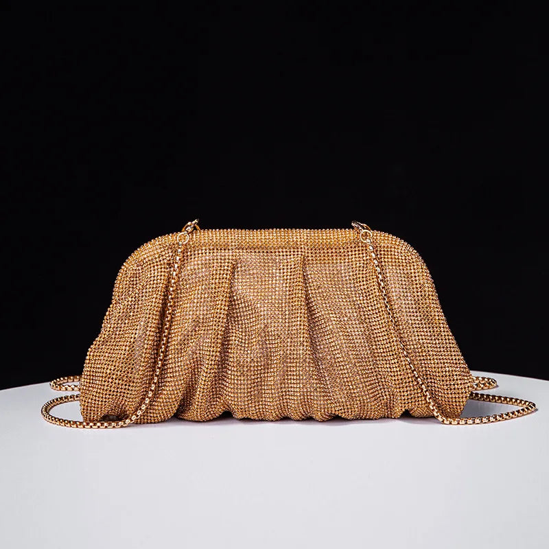 Shiny Rhinestone Wedding Clutch Wristlet