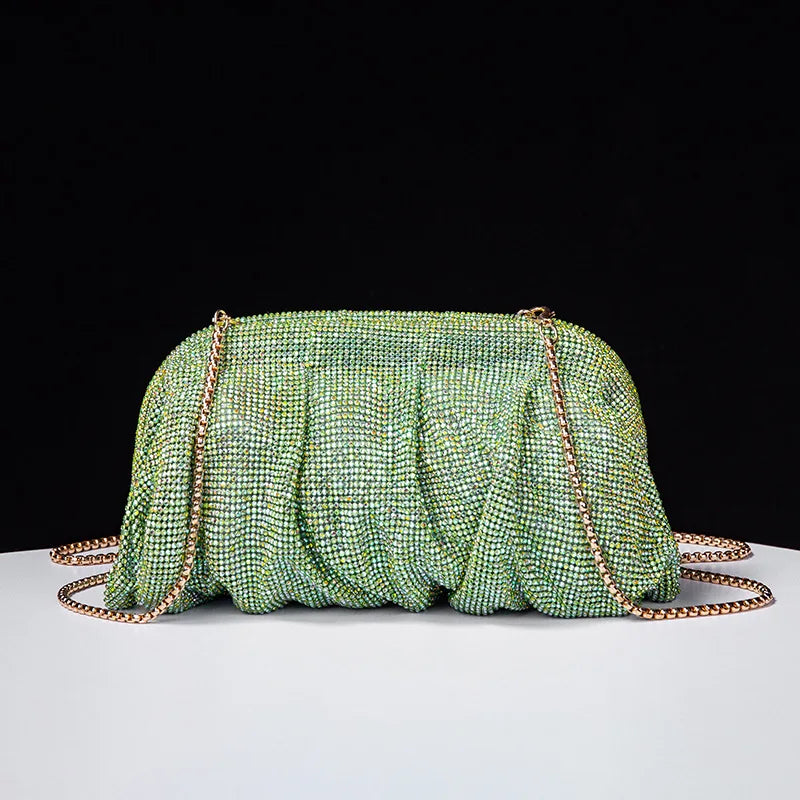 Shiny Rhinestone Wedding Clutch Wristlet