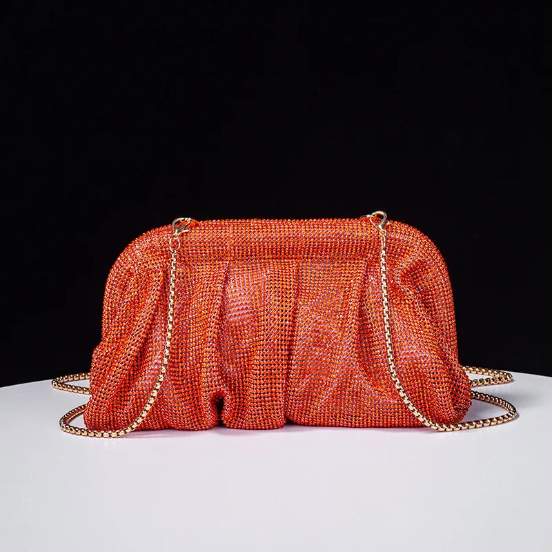 Shiny Rhinestone Wedding Clutch Wristlet