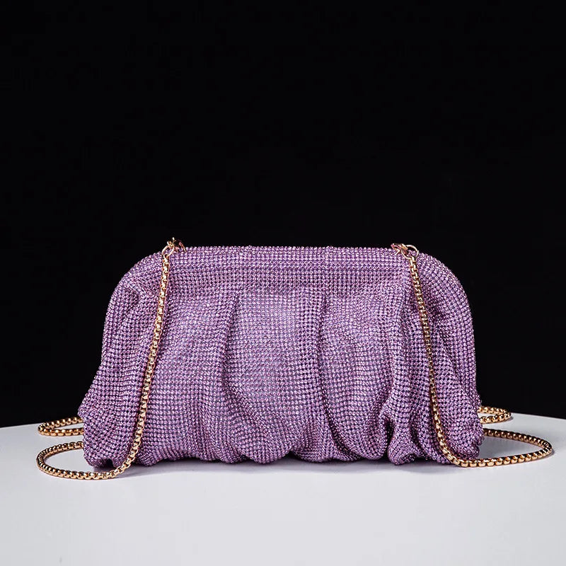 Shiny Rhinestone Wedding Clutch Wristlet