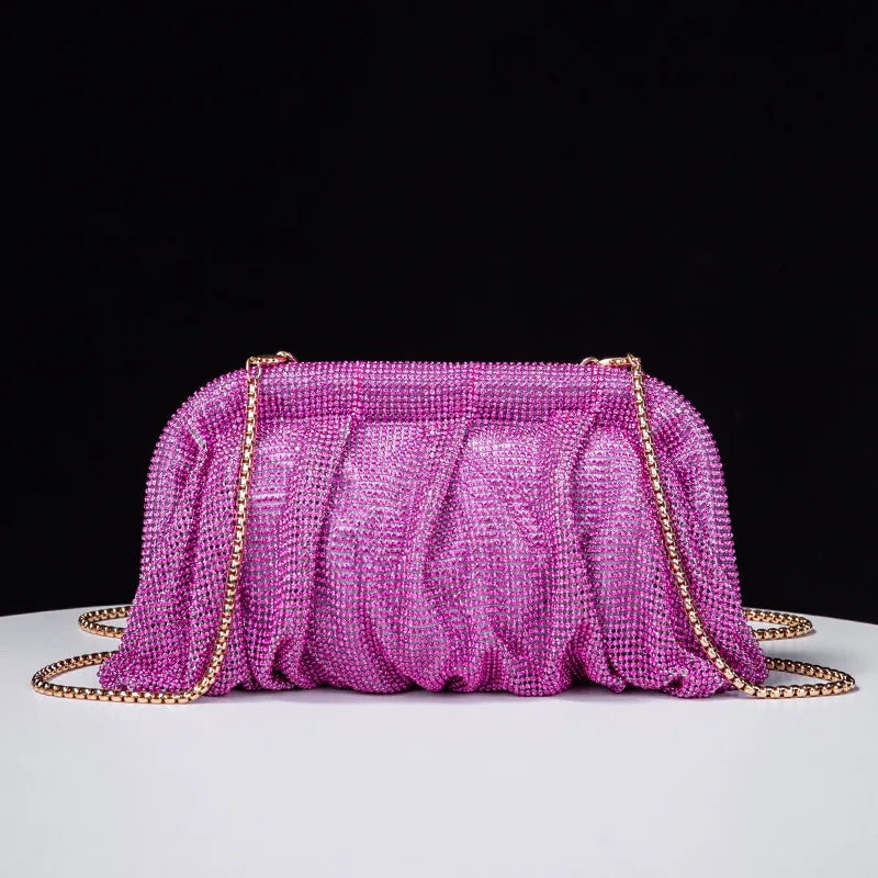 Shiny Rhinestone Wedding Clutch Wristlet