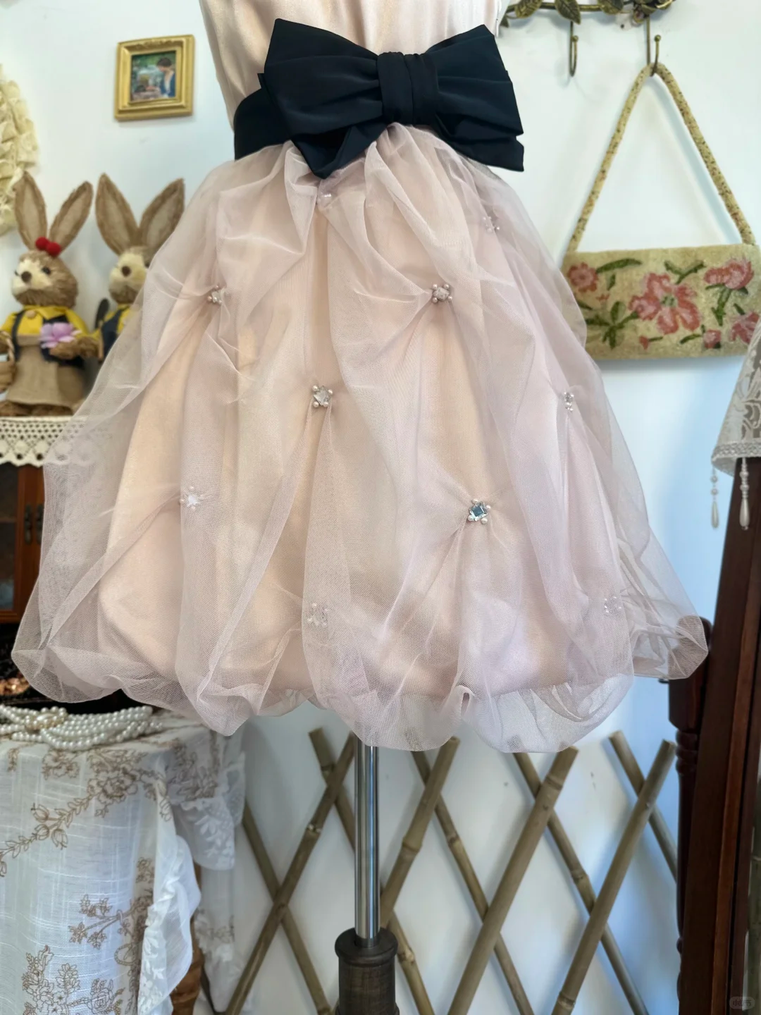 Simple Spaghetti Straps Blush Pink Satin Tulle Short Homecoming Dress Birthday Outfits D306