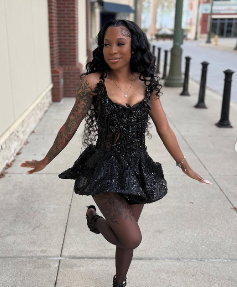 Cute Strapless Black Tulle Sequin Beaded A Line Short Party Dress Formal Homecoming Dress D488