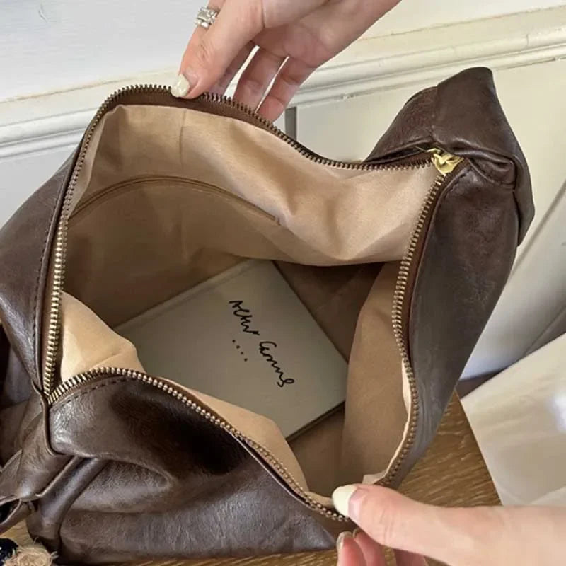 Weaving Straw Top-Handle Shoulder Bag