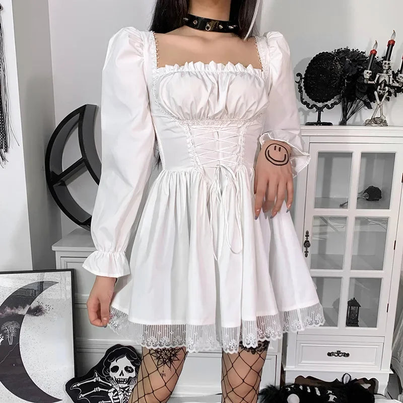 Ivory Lace Puff Small Dress