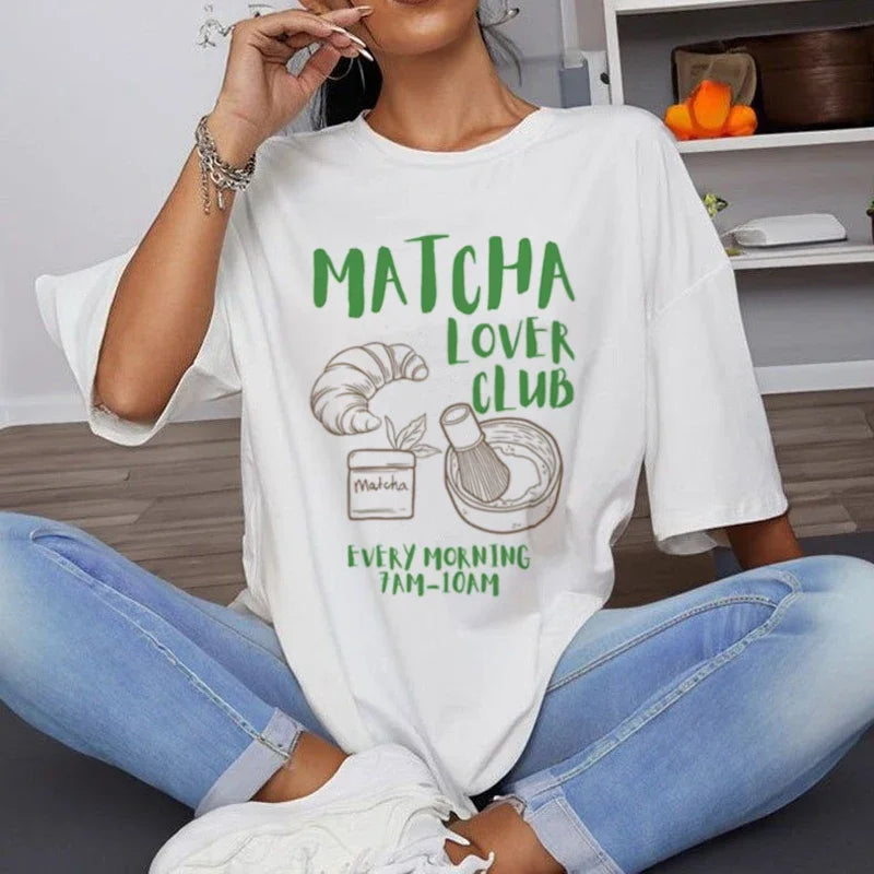 Matcha Lover Club Vintage Tea T-shirt