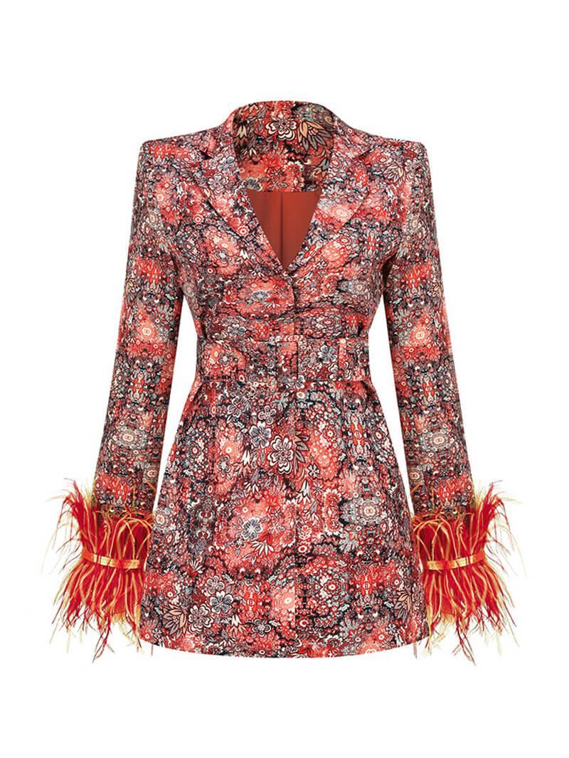May Long Sleeve Floral Blazer Dress