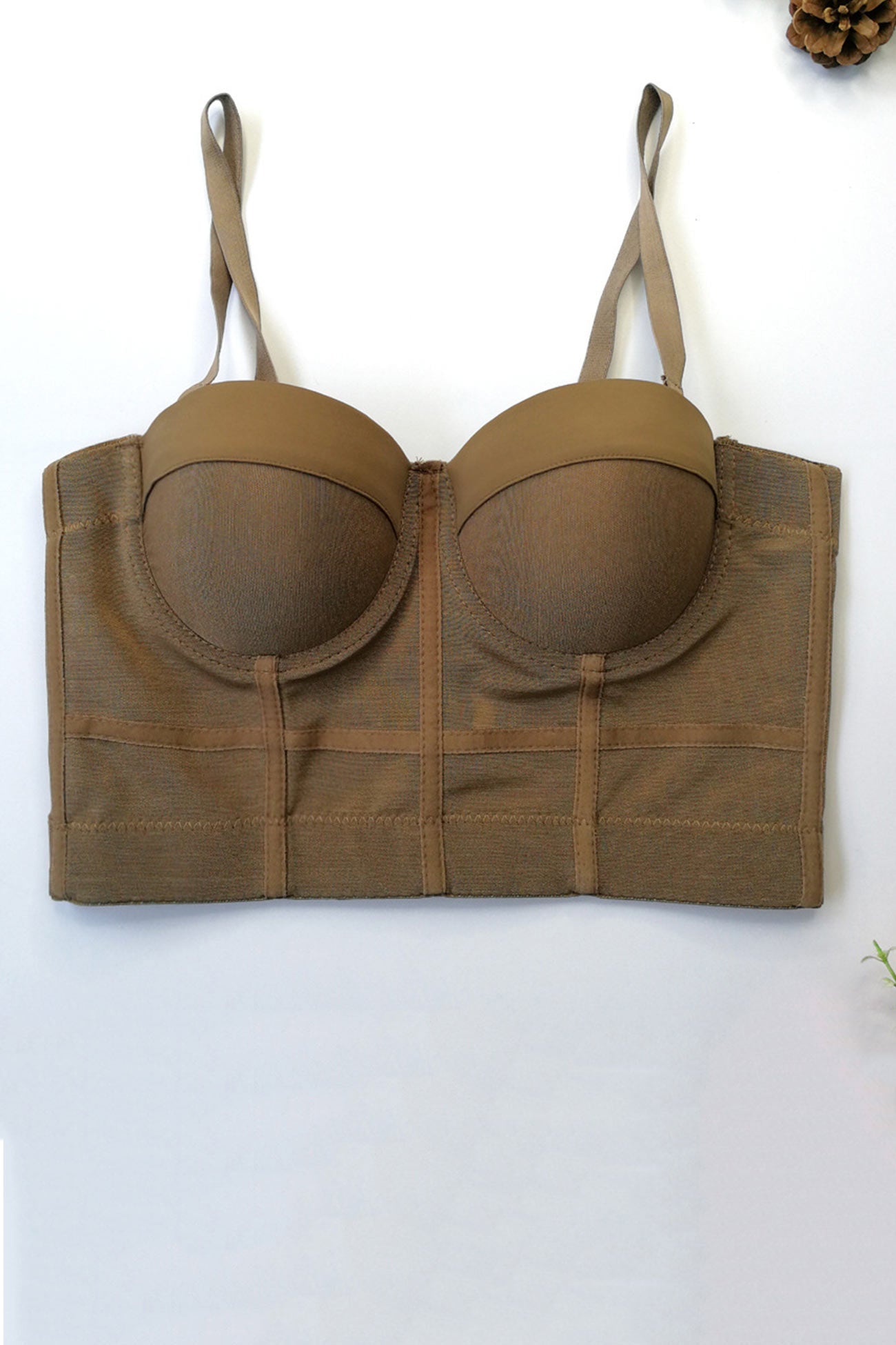 Mesh Patchwork Corset Cami Top - Fashionpara