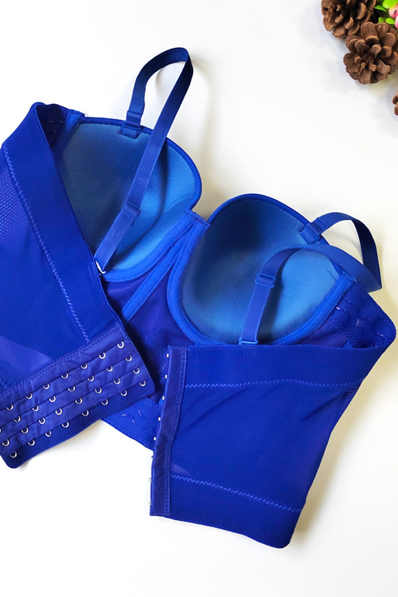 Mesh Patchwork Corset Cami Top - Fashionpara