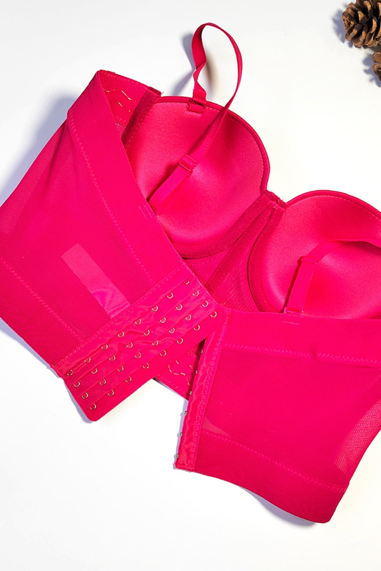 Mesh Patchwork Corset Cami Top - Fashionpara