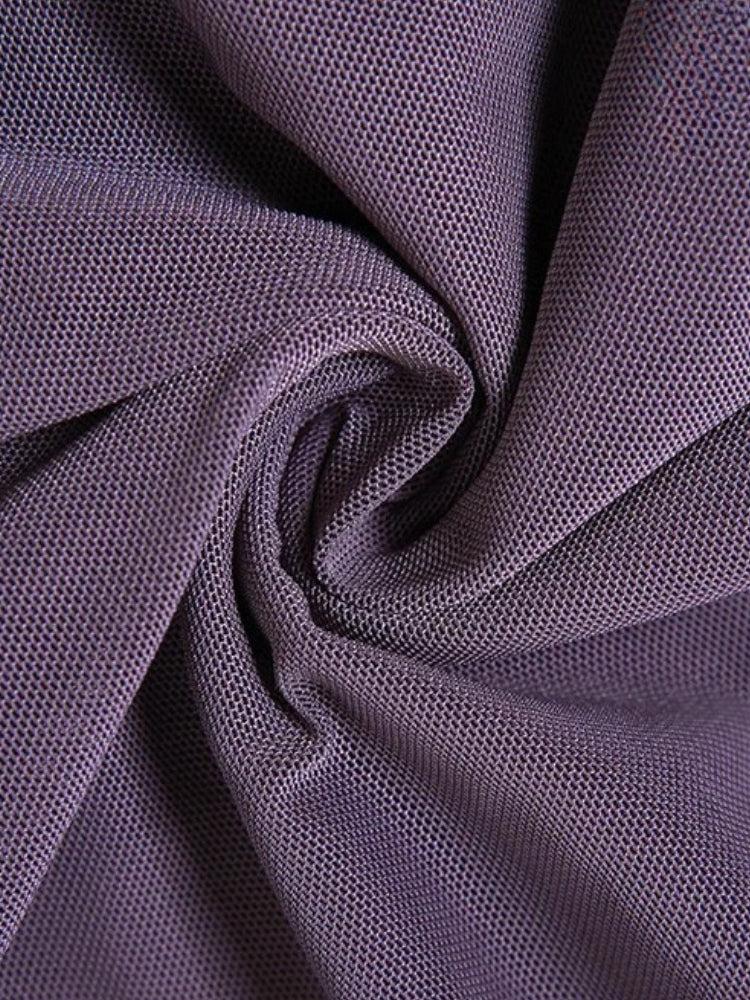 Mesh Ruffled Strapless Mini Dress