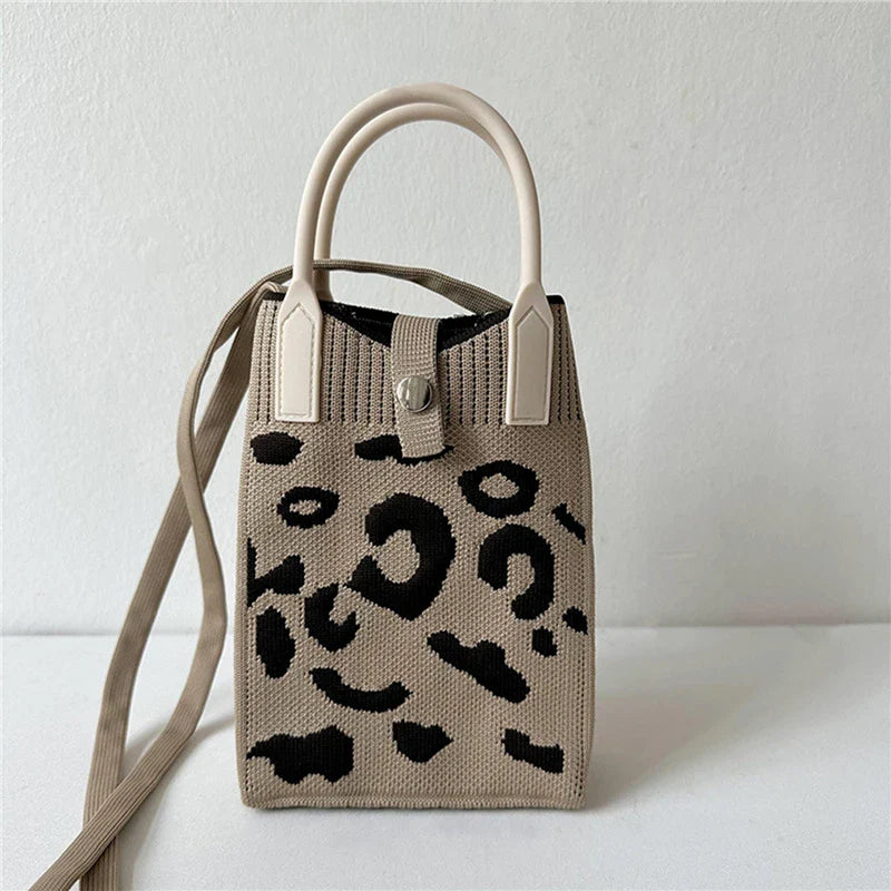 Knitted Mobile Phone Mini Fashion Crossbody Handbag