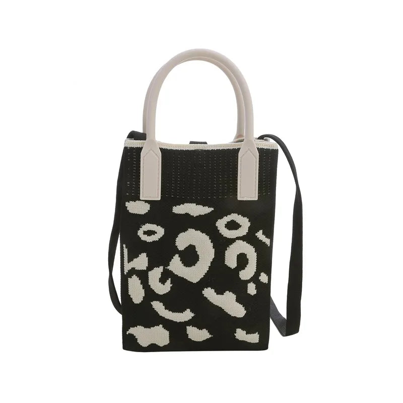 Knitted Mobile Phone Mini Fashion Crossbody Handbag