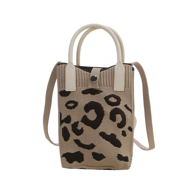 Knitted Mobile Phone Mini Fashion Crossbody Handbag