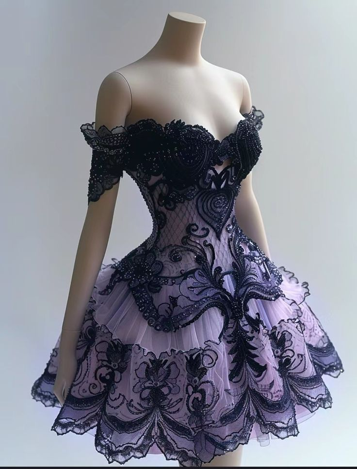 Vintage Off Shoulder Lace Beaded A Line Cocktail Dress Purple Short Party Dress Homecoming Dress S742