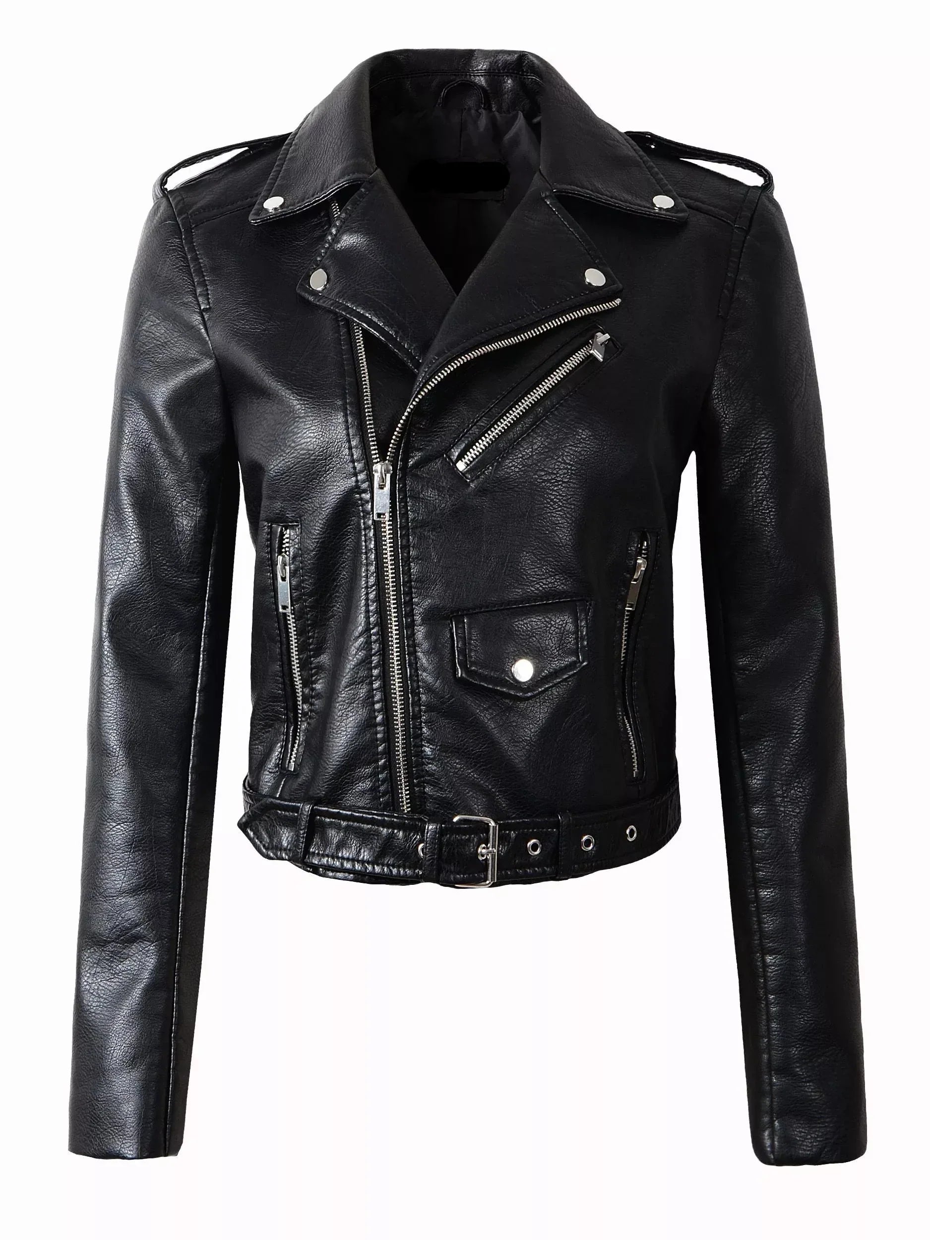 Selena Vegan Leather Moto Jacket