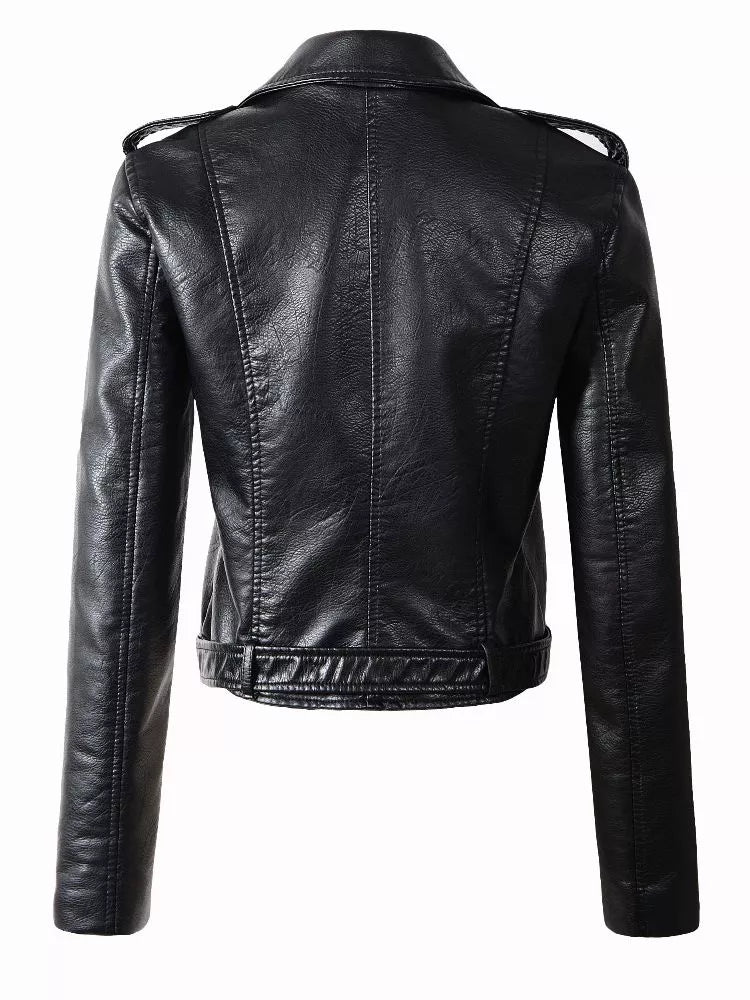 Selena Vegan Leather Moto Jacket