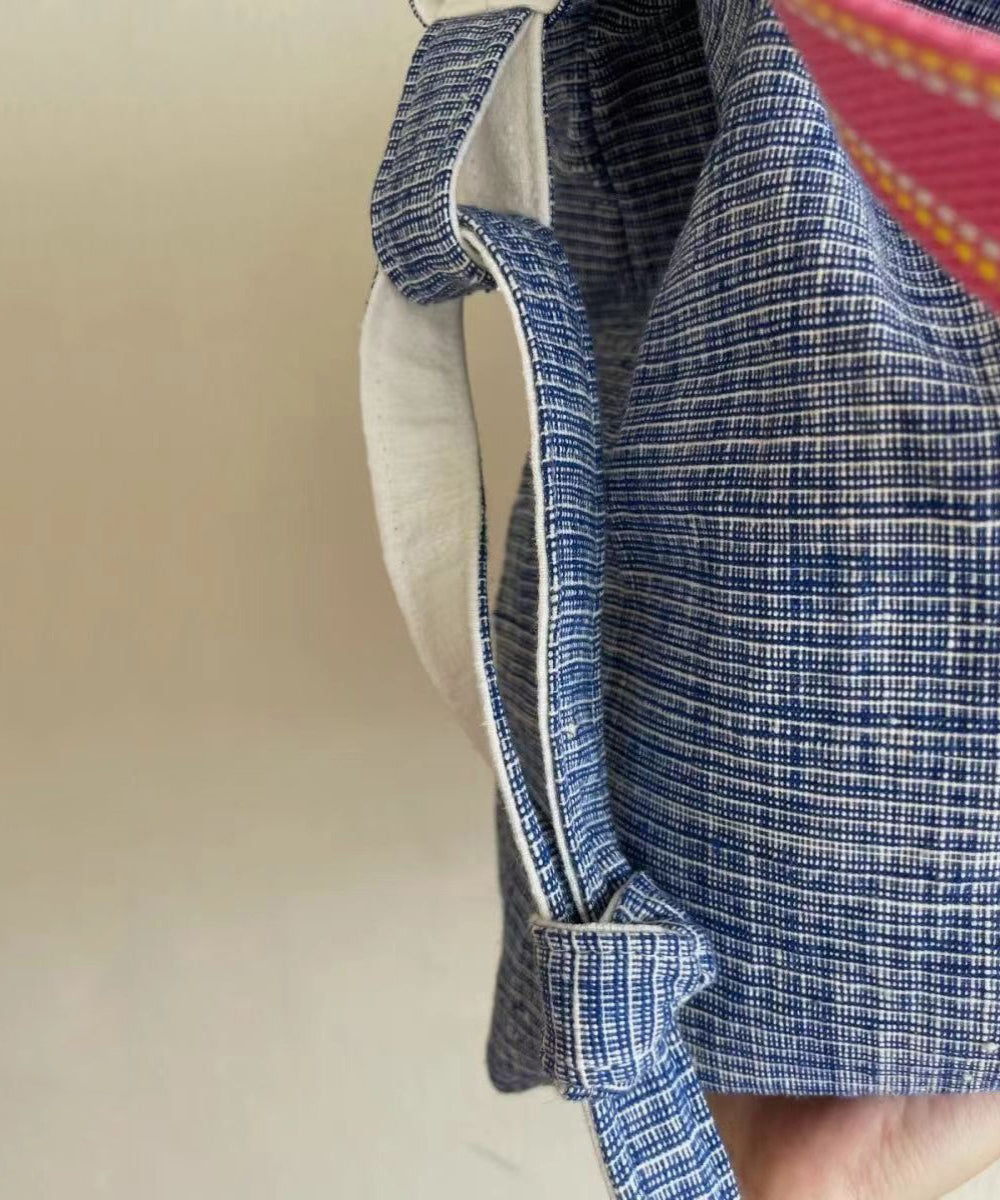 Casual Blue Versatile Canvas Satchel Bag Handbag