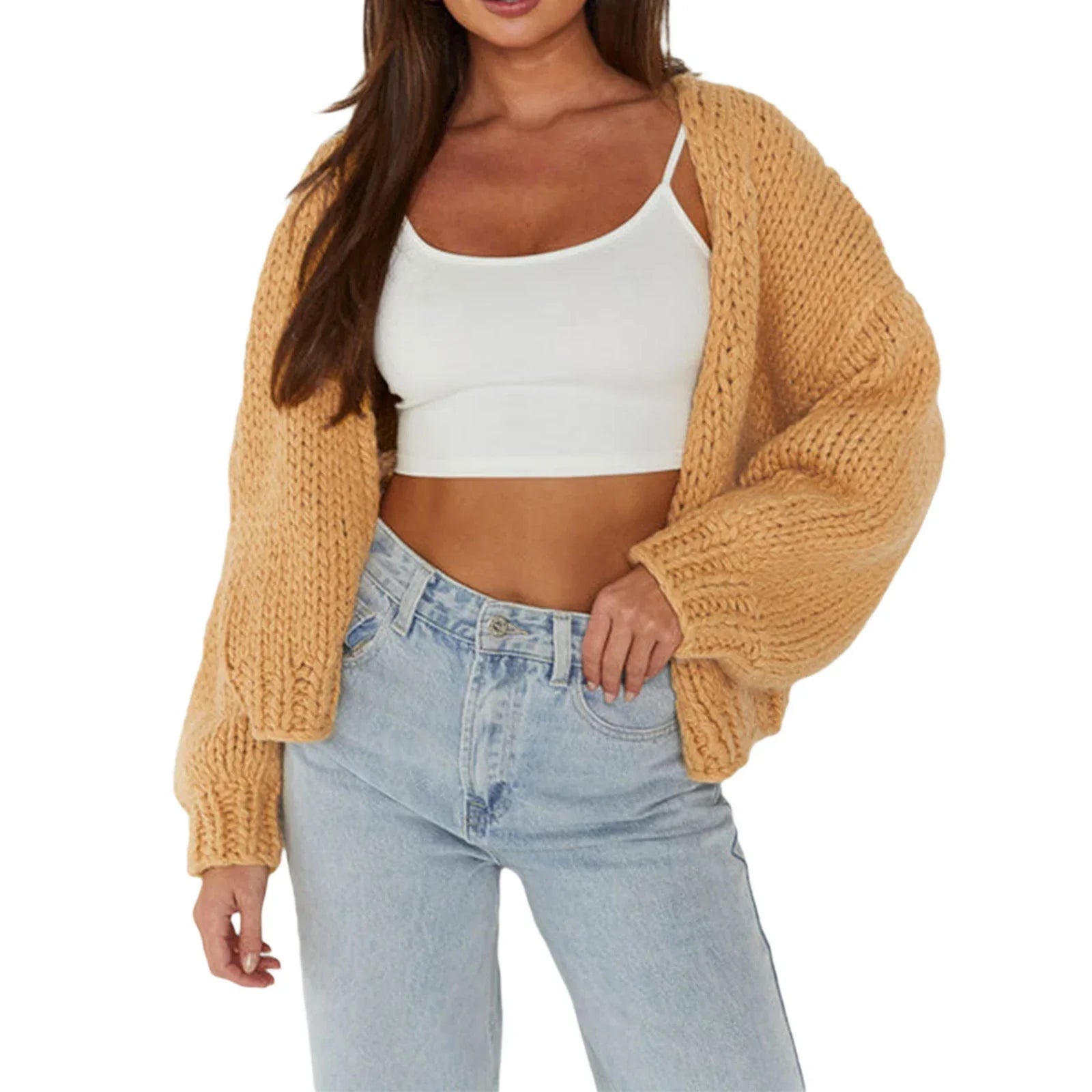 Bow Tie Front V-neck Cardigan