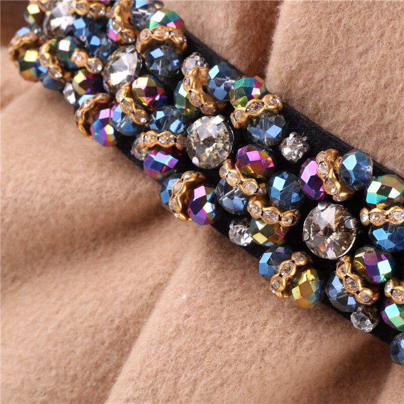 Rhinestone Embellished Elastic Stretch Cinch Waist Belt 4