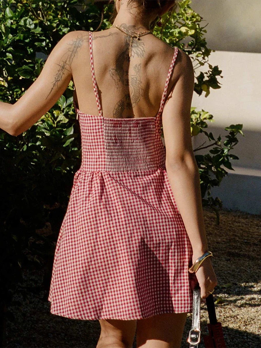 Plaid Sweetheart Mini Dress