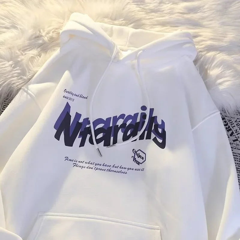 Goth Letter Print Casual Oversized Hoodie