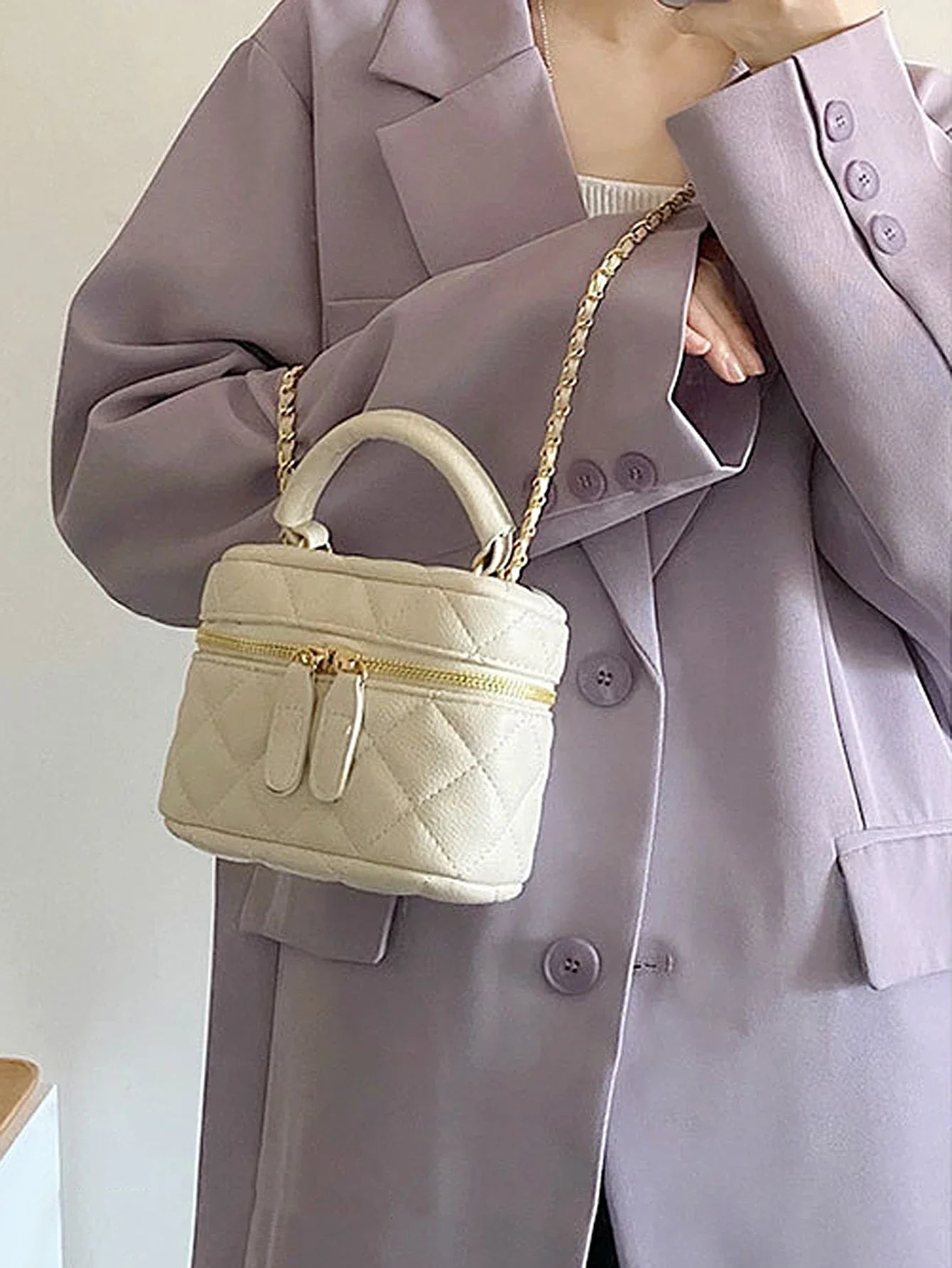 Mini Quilted Chain Diamond Crossbody Designer Handbag