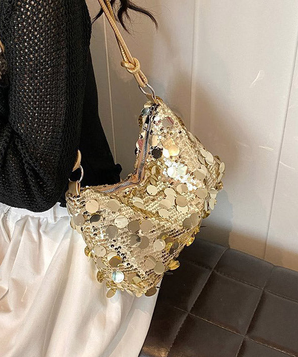 Stylish Silver Sequins Satchel Bag Handbag