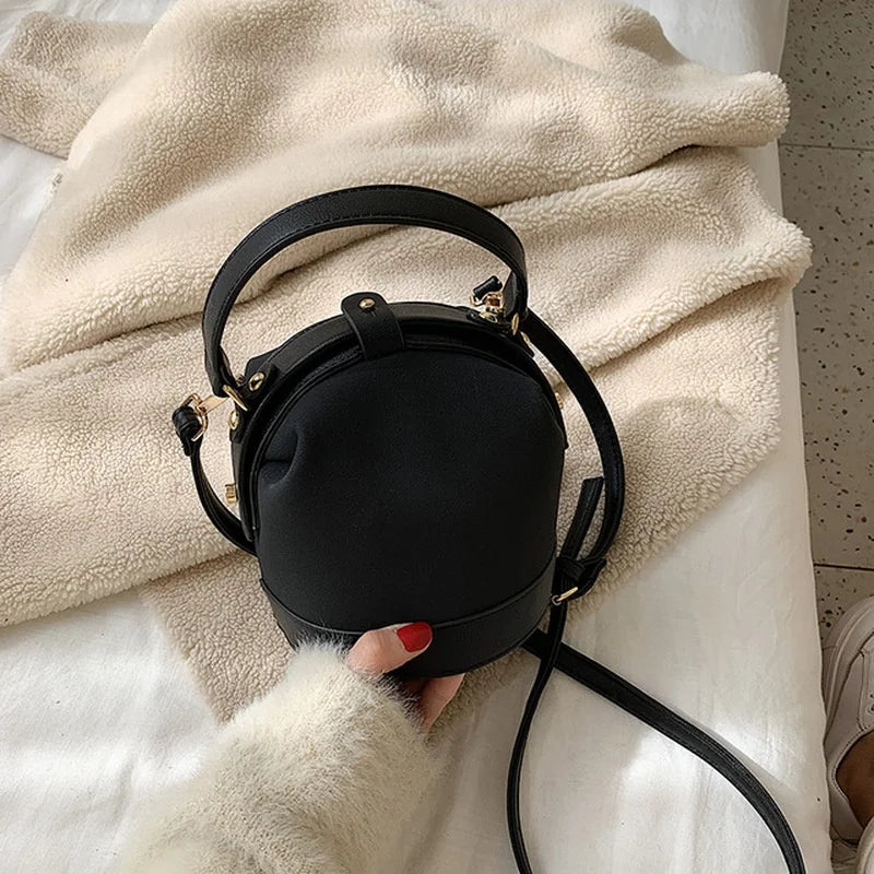 Vintage Fashion Female Bucket Shoulder Handbag