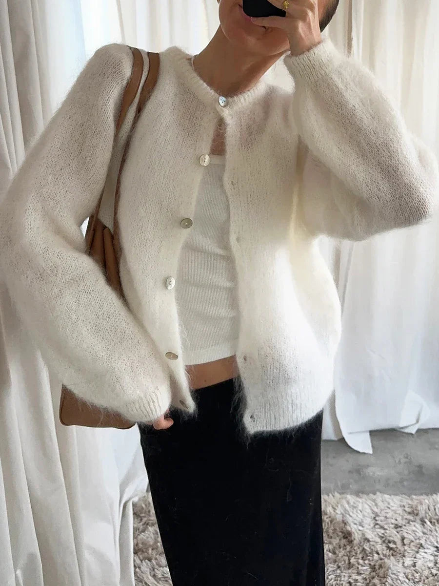 Lightweight Long Sleeve Solid Knit Cardigan