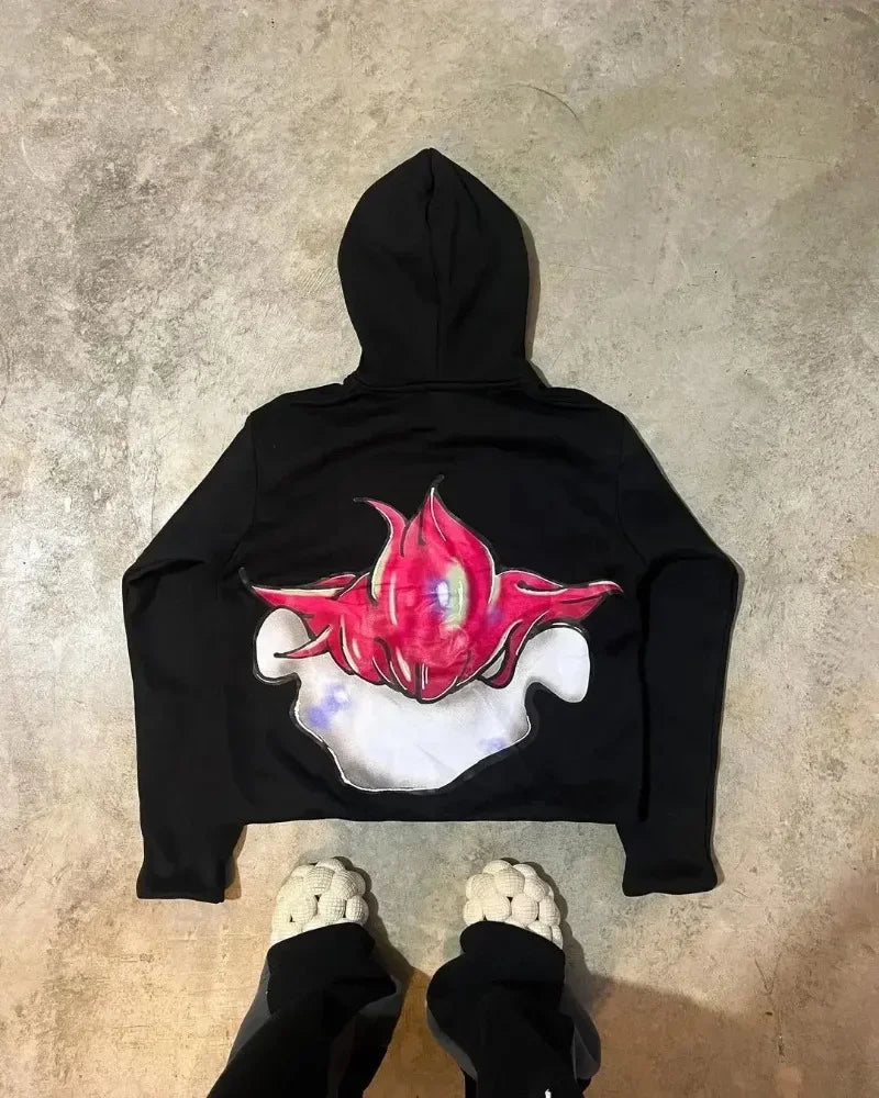 Autumn Fun Pattern Printed Hoodie