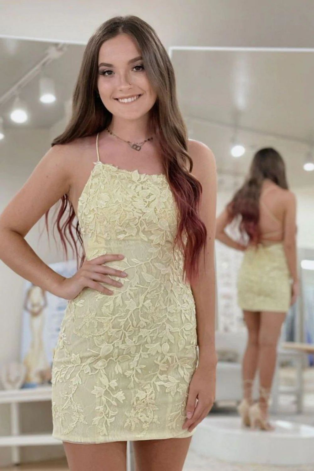 New Design Spaghetti Straps Short Homecoming Dress - Fashionpara