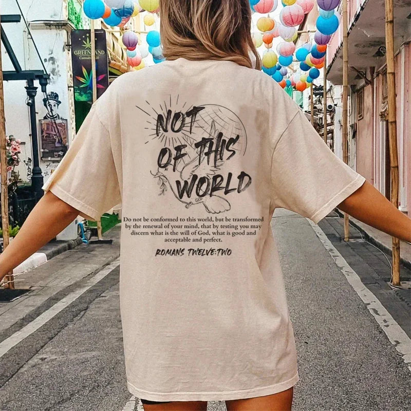 Not of This World Bible Verse T-shirt - Fashionpara