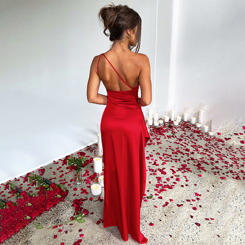 Rebeca Chic Satin Maxi Dress Evening Wear Edit - View 17