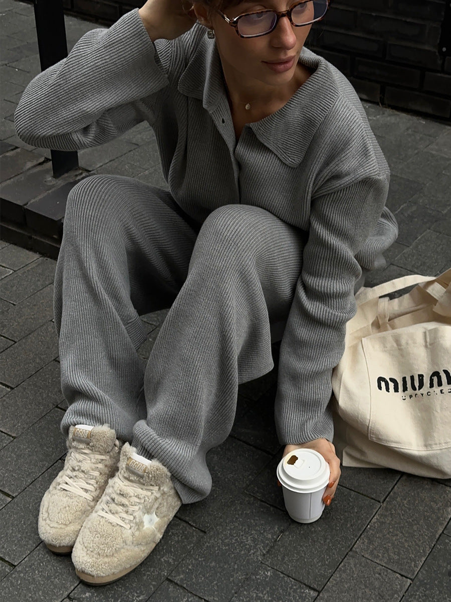 Edinburgh Royal Mile Elegant Knitted Coat and Trousers Set