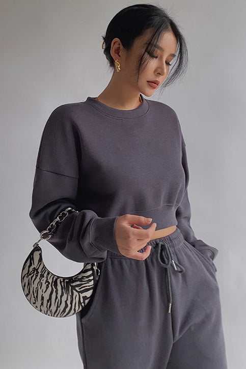 Solid Cut Out Knit Sweater for Stylish Workouts