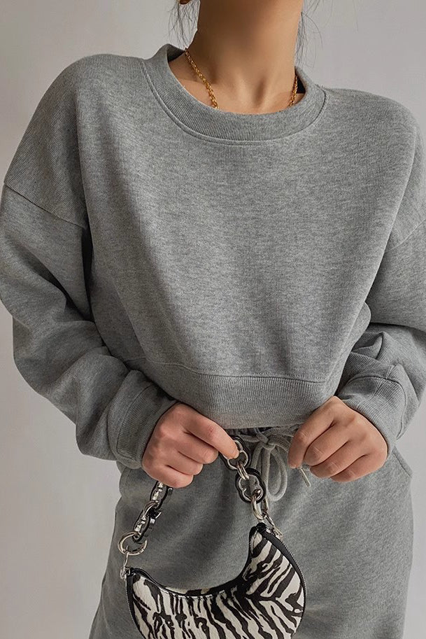 Solid Cut Out Knit Sweater for Stylish Workouts