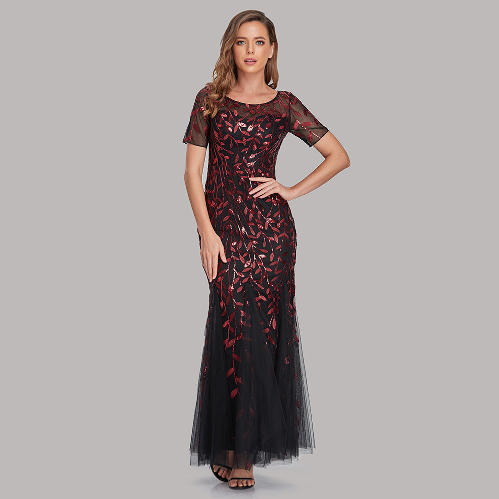 Glitter Long Sleeve V-Neck Bodycon Mini Dress - View 9
