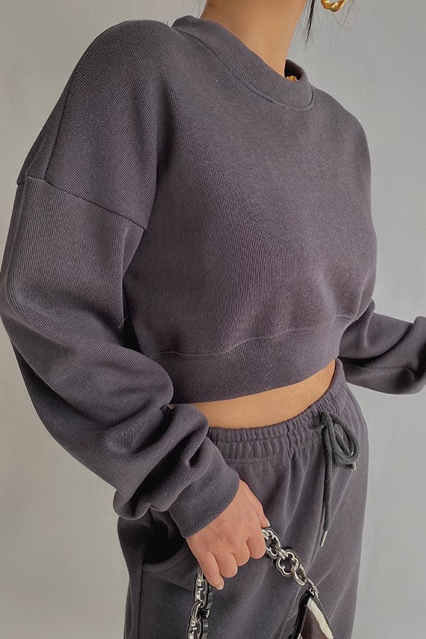 Solid Cut Out Knit Sweater for Stylish Workouts