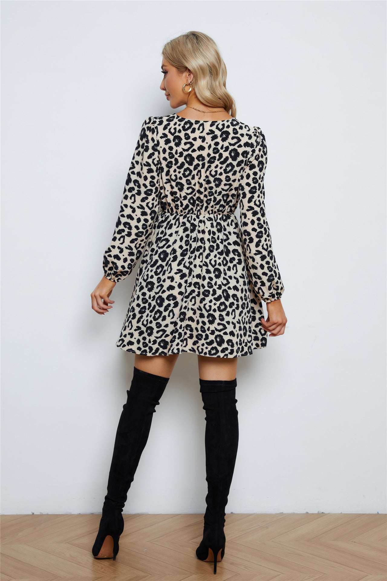 Hally Satin Leopard Print Shirt Dress - FINAL SALE - Fashionpara